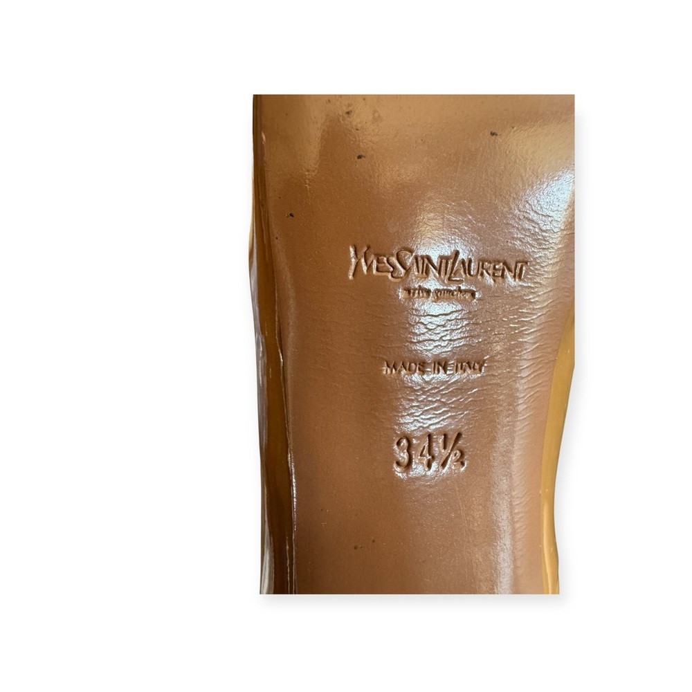 Yves Saint Laurent Patent Leather Platform Heels Size 34.5 US 4.5 Brown - Picture 10 of 11